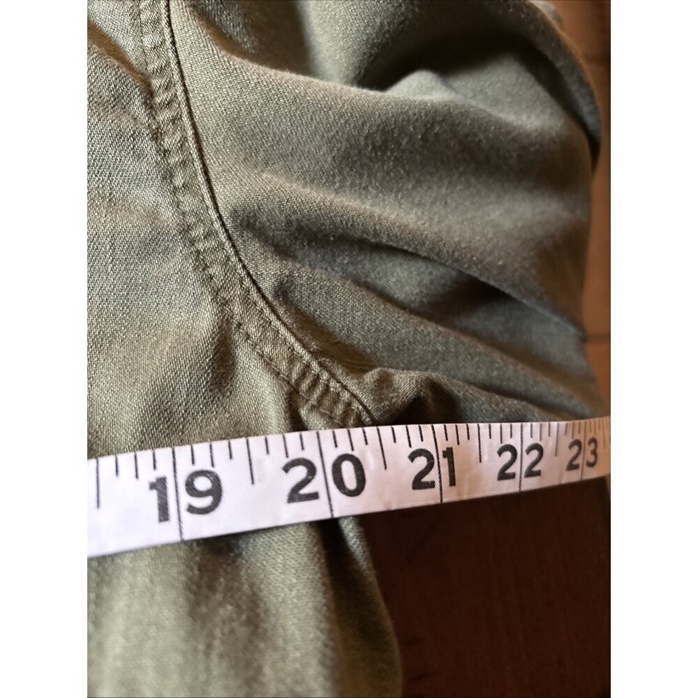 We The Free Green Baby Doll Dylan Heavy blouse Size Small Pearl Snaps in front - Picture 5 of 7